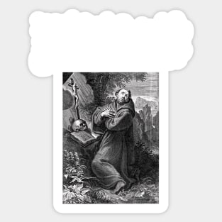 Saint Francis of Assisi Gothic Death Metal Sticker